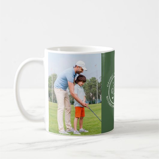 Aangepaste Golf Club Logo Gepersonaliseerde Monogr Koffiemok (Links)