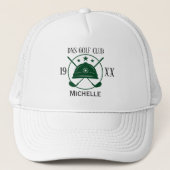 Aangepaste Golf Club Name Classic Trucker Pet (Voorkant)