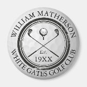 Aangepaste Golf Club Name Golf Ball Stamp Magneet (Voorkant)