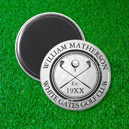 Aangepaste Golf Club Name Golf Ball Stamp Magneet