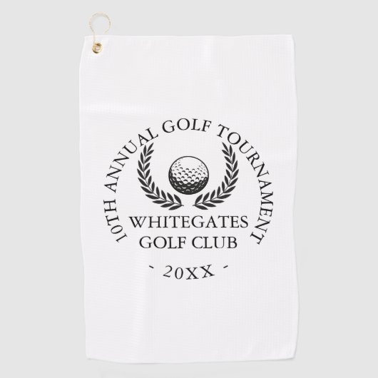 Aangepaste Golf Club Toernooi Golfhanddoek (Voorkant)