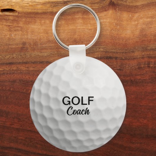 Aangepaste Golf Coach Keepsake Sleutelhanger (Voorkant)