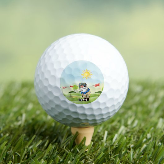 Aangepaste Golf Course Golf Balls met Gnome Golfer Golfballen (Insitu Shirt)