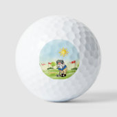 Aangepaste Golf Course Golf Balls met Gnome Golfer Golfballen (Voorkant)