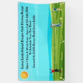 Aangepaste golf driving range zakelijke landschaps spandoek (Verticaal)
