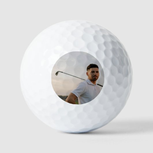 Aangepaste Golf Golfer Foto Golfballen (Voorkant)
