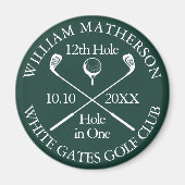 Aangepaste Golf Hole In One Smaragdgroen Magneet (Voorkant)
