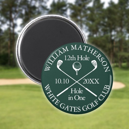 Aangepaste Golf Hole In One Smaragdgroen Magneet