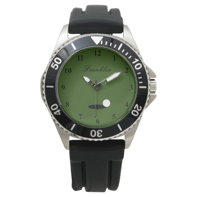 Aangepaste golf horloge cadeau voor golfer en golf (Voorkant)