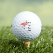 Aangepaste Golf Humor Roze Flamingo Golfballen (Insitu Shirt)