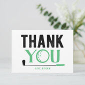 Aangepaste Golf-kaart voor bedankt (Staand voorkant)