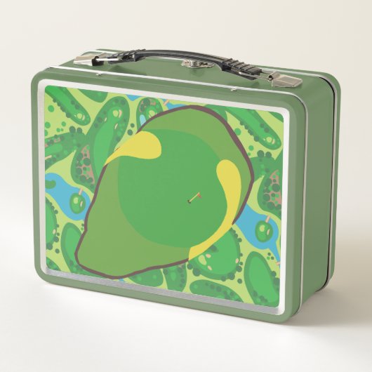 Aangepaste Golf Metal Lunchbox (Achterkant)