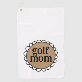 Aangepaste GOLF MOM geschulpte rand Golfhanddoek