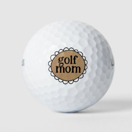 Aangepaste GOLF MOM Scalloped Edge Golf Ballen