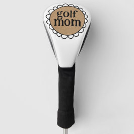 Aangepaste GOLF MOM Scalloped Edge Golf Club Golfheadcover