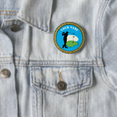 Aangepaste Golf - Naam toevoegen Ronde Button 5,7 Cm (In situ)