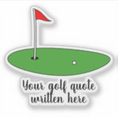 Aangepaste golf offerte laptop decal sticker (Voorkant)