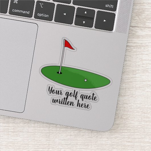 Aangepaste golf offerte laptop decal sticker (Detail)