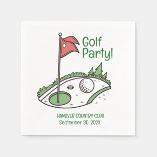 Aangepaste Golf Party Papier Cocktail Servet