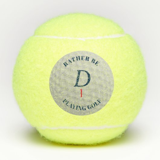Aangepaste Golf Player Monogram Funny Tennis Balls Tennisballen (Voorkant)