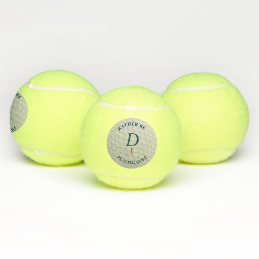 Aangepaste Golf Player Monogram Funny Tennis Balls Tennisballen (Multi)