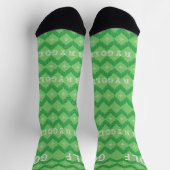 Aangepaste Golf Prettig Kerstfeest Groene Kerstsok Sokken (Top)