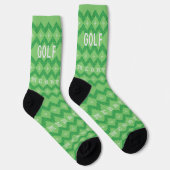 Aangepaste Golf Prettig Kerstfeest Groene Kerstsok Sokken (Rechts)