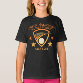 Aangepaste Golf School Club League Naam Nummer T-shirt