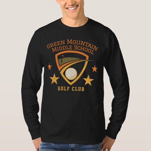 Aangepaste Golf School Club League Naam Nummer T-shirt (Voorkant)