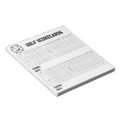 Aangepaste Golf Scorekaarten Notitieblok (Schuin)