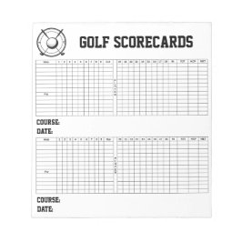 Aangepaste Golf Scorekaarten Notitieblok