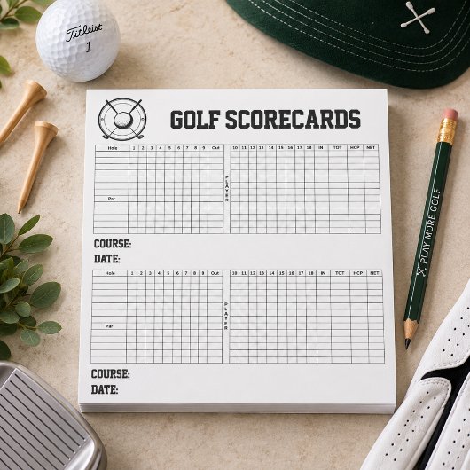 Aangepaste Golf Scorekaarten Notitieblok