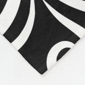Aangepaste Golf Silhouet Modern Patroon Zwart Wit Fleece Deken (Hoek)