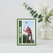 Aangepaste Golf Trading Kaart - Forrest Green Contactkaartje (Staand voorkant)