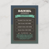 Aangepaste Golf Trading Kaart, Gepersonaliseerde G Contactkaartje (Achterkant)