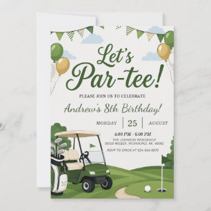Aangepaste Golf Verjaardag Kaart