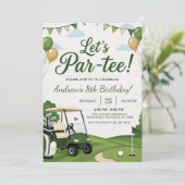 Aangepaste Golf Verjaardag Kaart (Staand voorkant)