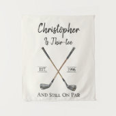 Aangepaste golf verjaardagsbanner heren golf decor wandkleed (Voorkant)