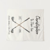 Aangepaste golf verjaardagsbanner heren golf decor wandkleed (Voorkant (horizontaal))