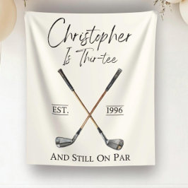 Aangepaste golf verjaardagsbanner heren golf decor wandkleed
