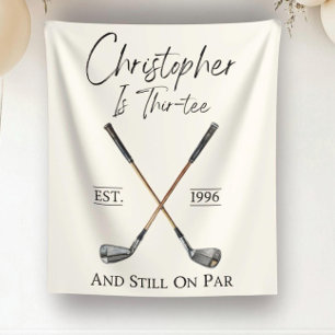 Aangepaste golf verjaardagsbanner heren golf decor wandkleed