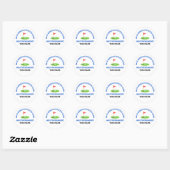 Aangepaste golfbaan of countryclub ronde sticker (Vel)