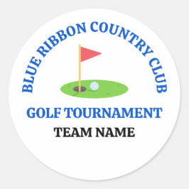 Aangepaste golfbaan of countryclub ronde sticker