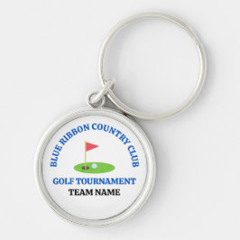 Aangepaste golfbaan of countryclub sleutelhanger