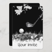 Aangepaste golfbaan Verjaardagsfeest Uitnodigen Kaart (Voorkant / Achterkant)