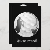 Aangepaste golfbaan Verjaardagsfeest Uitnodigen Kaart (Voorkant / Achterkant)