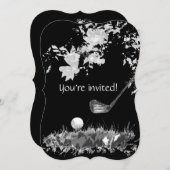 Aangepaste golfbaan Verjaardagsfeest Uitnodigen Kaart (Voorkant / Achterkant)