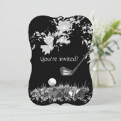 Aangepaste golfbaan Verjaardagsfeest Uitnodigen Kaart (Staand voorkant)