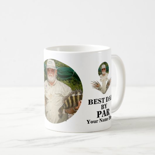 Aangepaste golfbal foto Beste vader, par Koffiemok (Voorkant rechts)