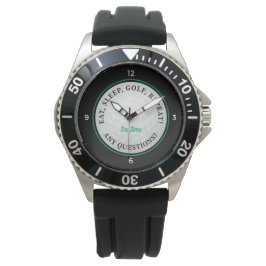 Aangepaste golfbal heren sporten golfer zwart groe horloge